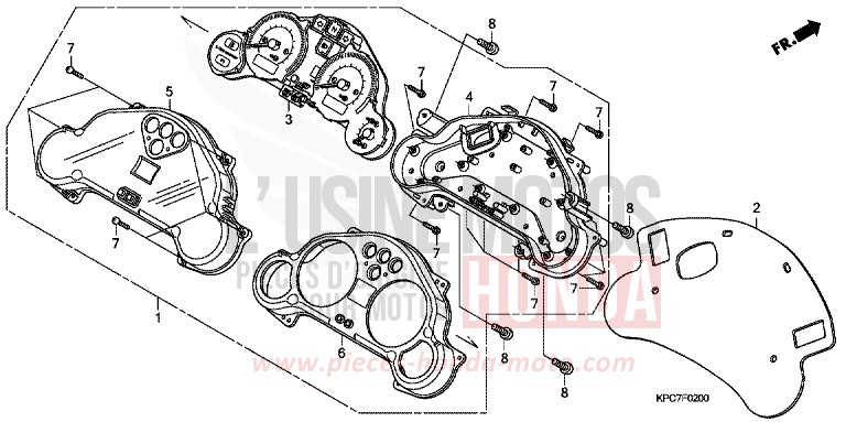METER for Varadero 125 PEARL CONCOURS BLACK (NHA65) from 2011